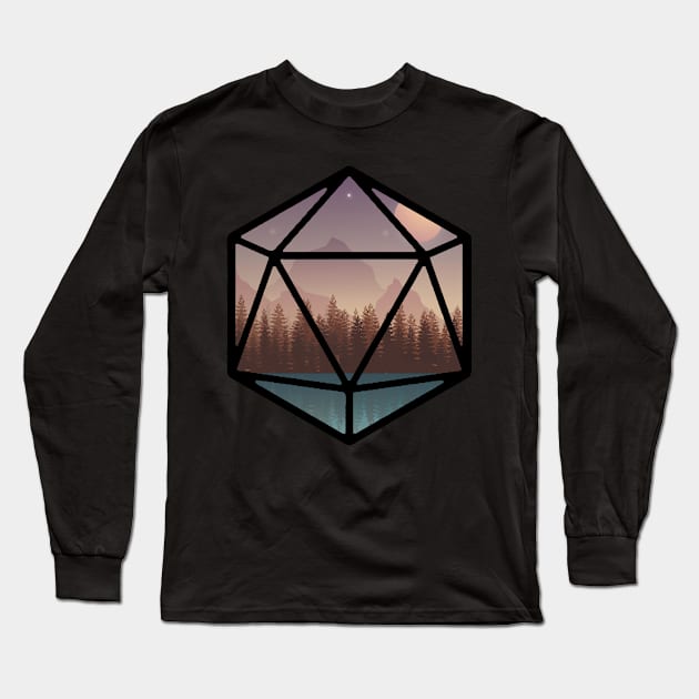 Forest D20 Long Sleeve T-Shirt by MimicGaming